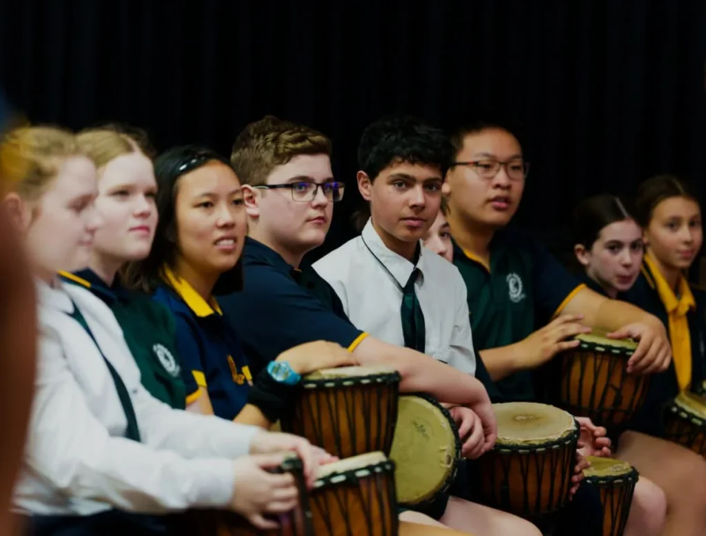 Students joining Arts Day workshops